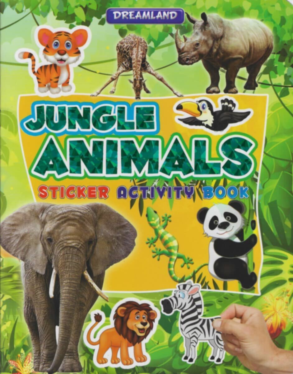 Dl | Sticker Activity Book Jungle Animals