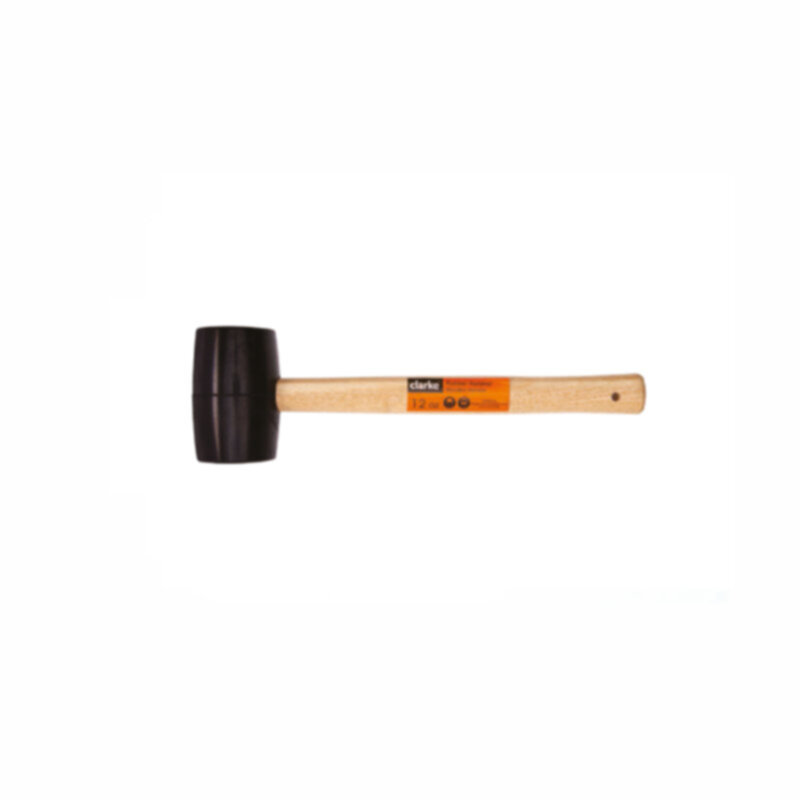 CLARKE | Rubber Hammer 75mm- 32oz, 11 inch beech wood handle with Black Rubber Head | RH75C