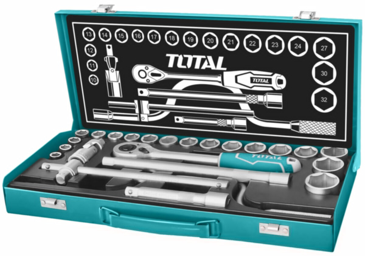 TOTAL | 24PCS 1/2" Socket Set | THT141253