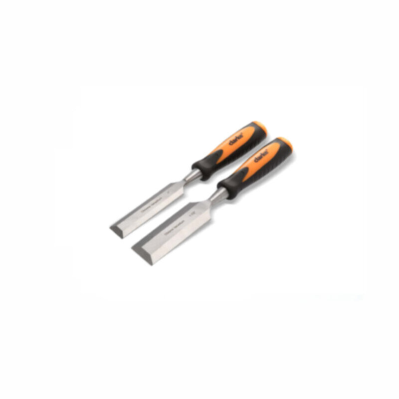 CLARKE | Wood Chisel 1 inch Chrome Carbon Steel Blade with Orange/Black Color Impact Resistant Handle | WC1C